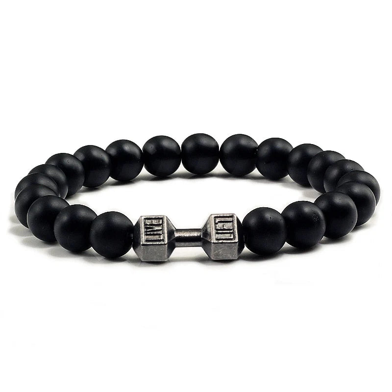 Gym Dumbbells Beads Bracelet