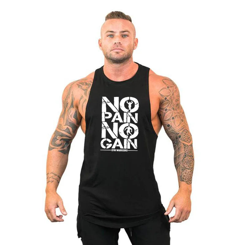 "No Pain No Gain" Sleeveless Hoodie