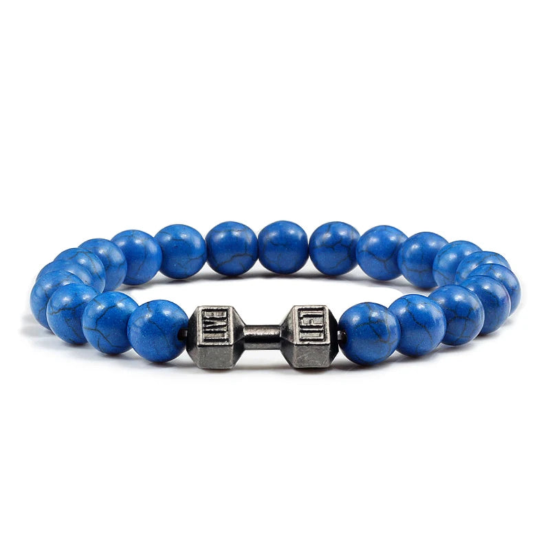 Gym Dumbbells Beads Bracelet