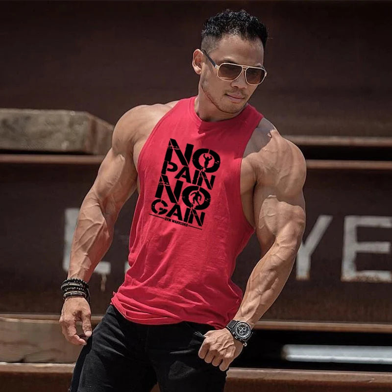 "No Pain No Gain" Sleeveless Hoodie