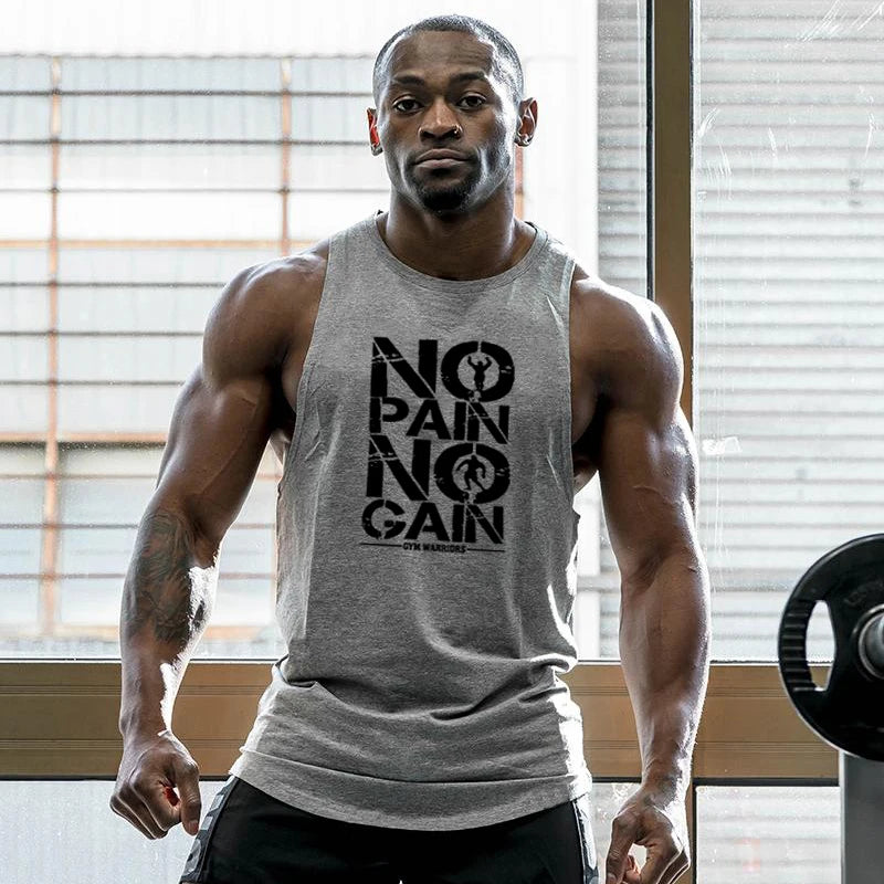 "No Pain No Gain" Sleeveless Hoodie