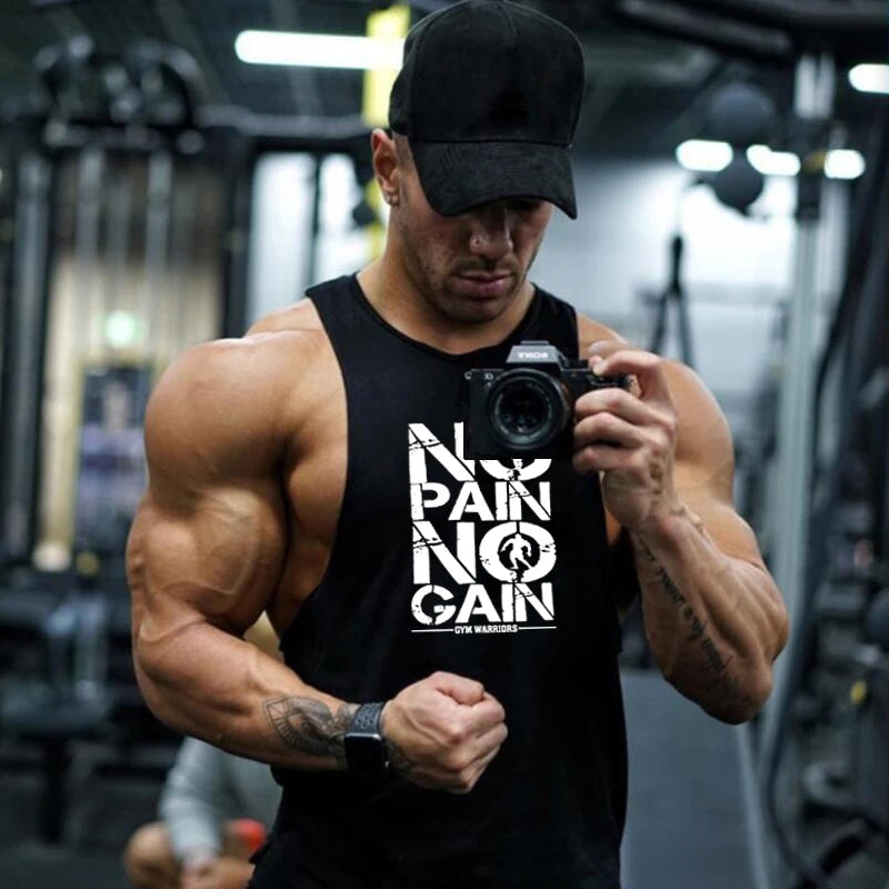 "No Pain No Gain" Sleeveless Hoodie