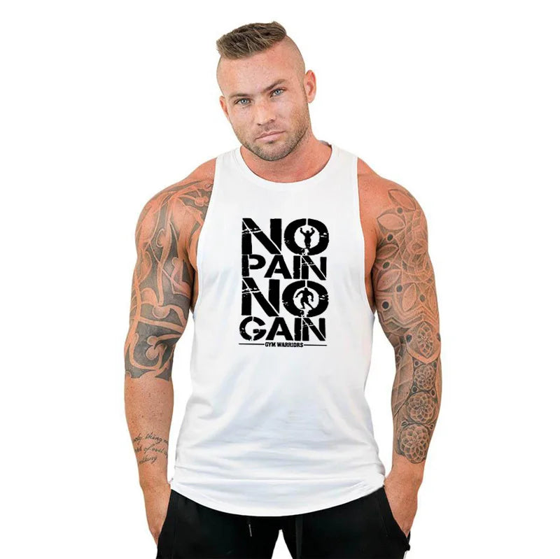 "No Pain No Gain" Sleeveless Hoodie