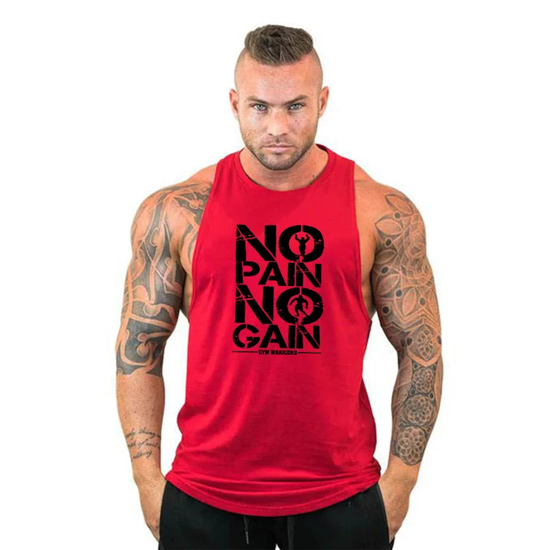 "No Pain No Gain" Sleeveless Hoodie