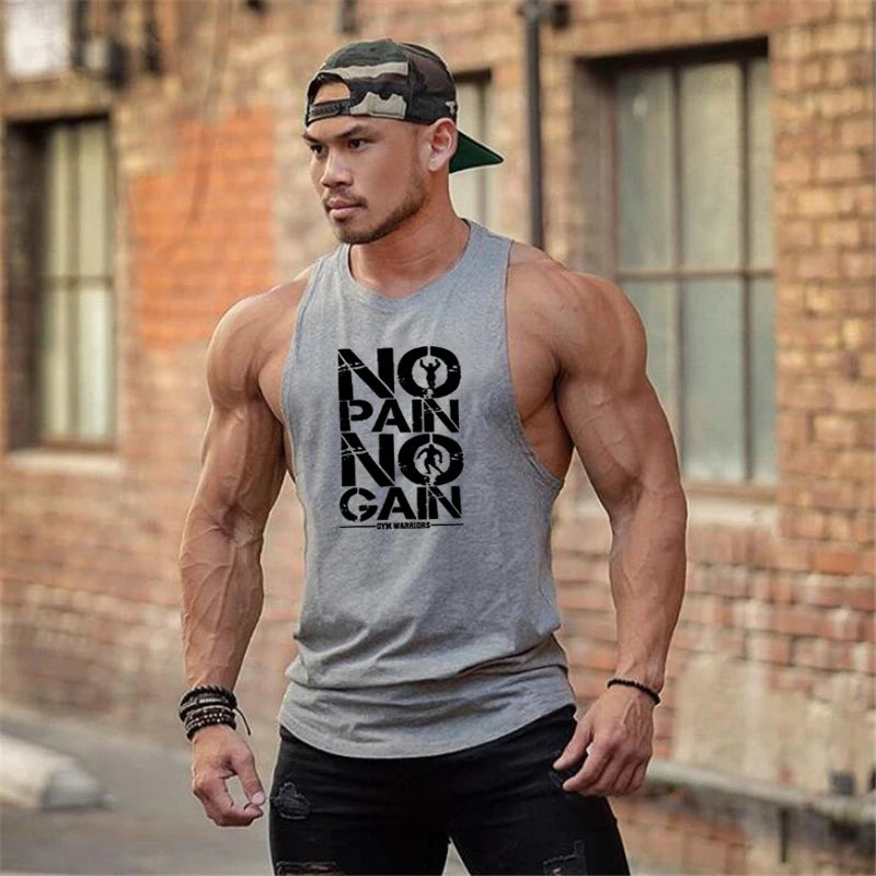 "No Pain No Gain" Sleeveless Hoodie