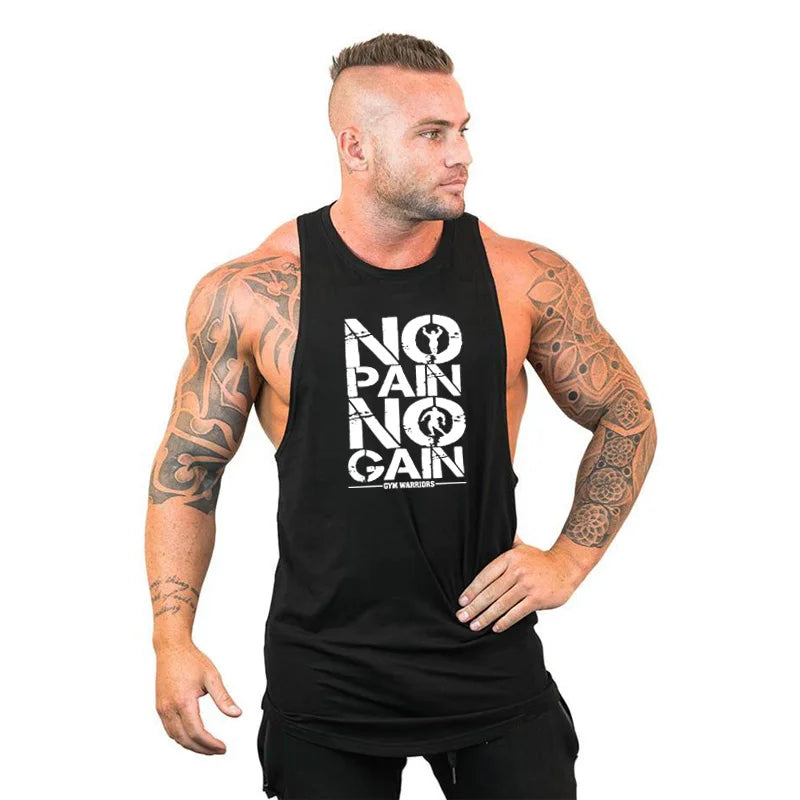 "No Pain No Gain" Sleeveless Hoodie