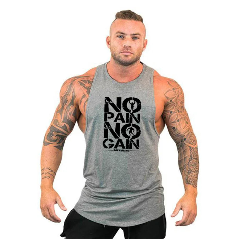 "No Pain No Gain" Sleeveless Hoodie