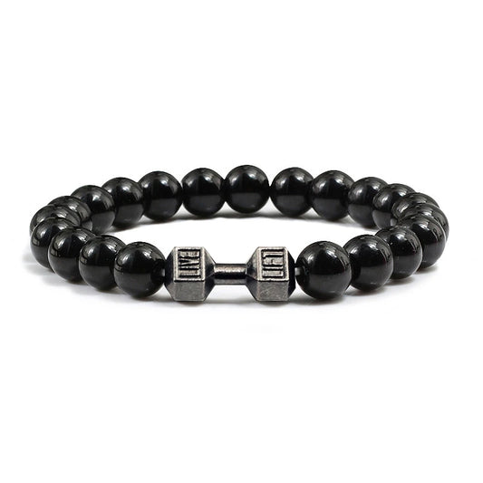 Gym Dumbbells Beads Bracelet