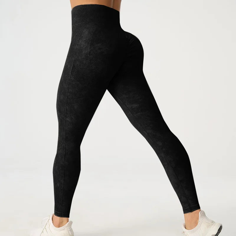 High-Waisted Frosted Yoga Pants