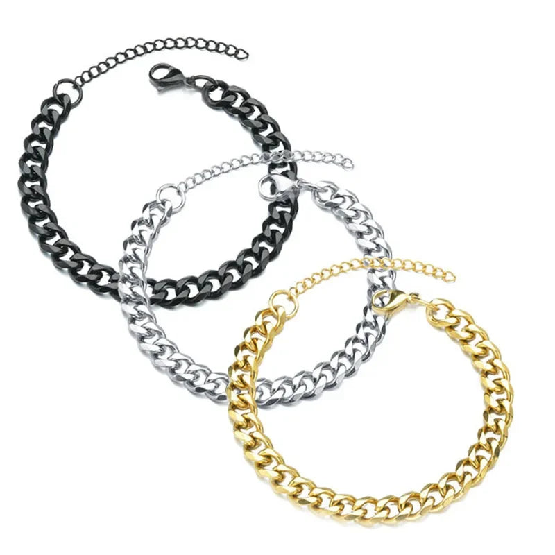 Stainless Steel Cuban Chain Bracelet