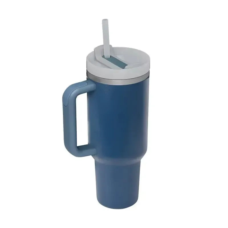 40oz Insulated Tumbler with Handle & Straw