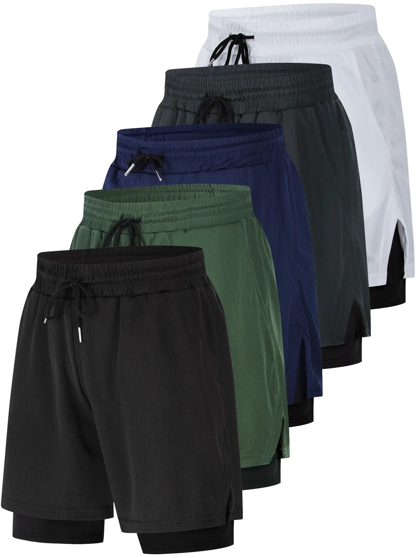 2-in-1 Men's Performance Running Shorts