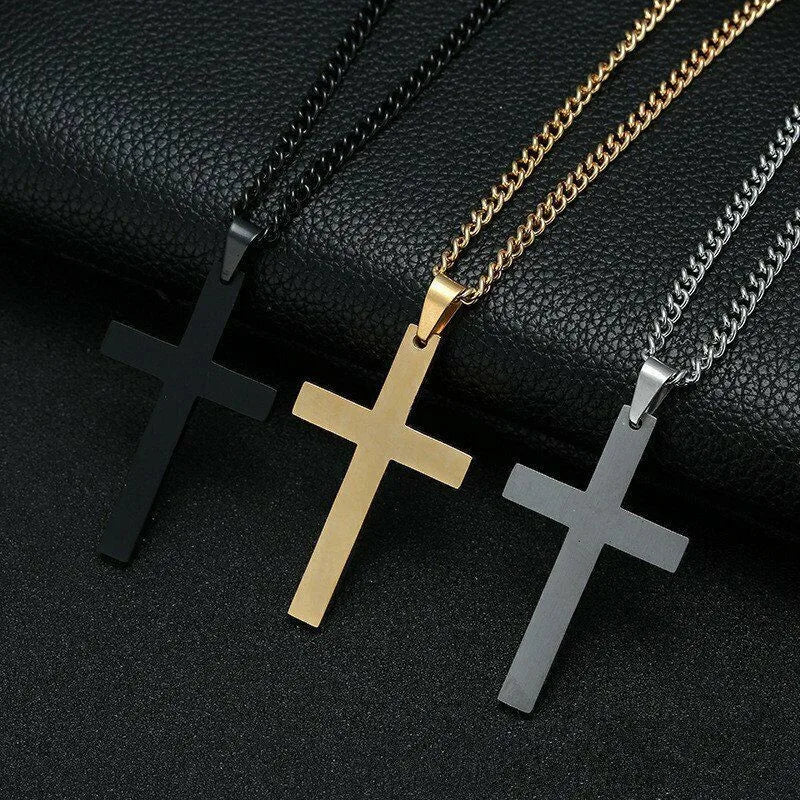 Stainless Steel Cross Pendant Necklace