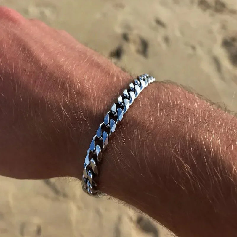 Stainless Steel Cuban Chain Bracelet