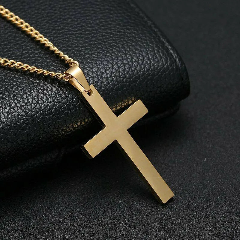 Stainless Steel Cross Pendant Necklace