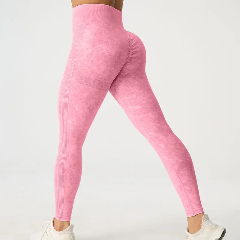 High-Waisted Frosted Yoga Pants