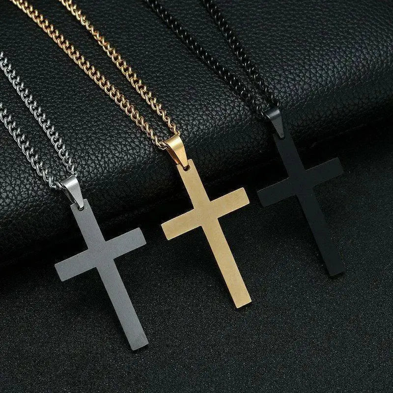 Stainless Steel Cross Pendant Necklace