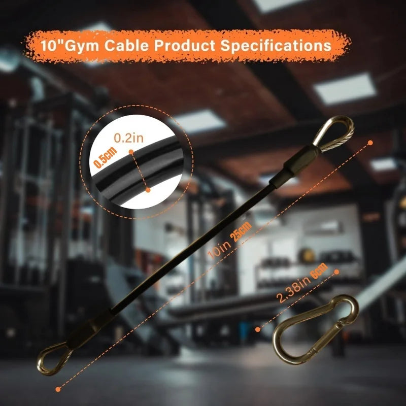 2 Pcs 25cm Gym Cable Extension