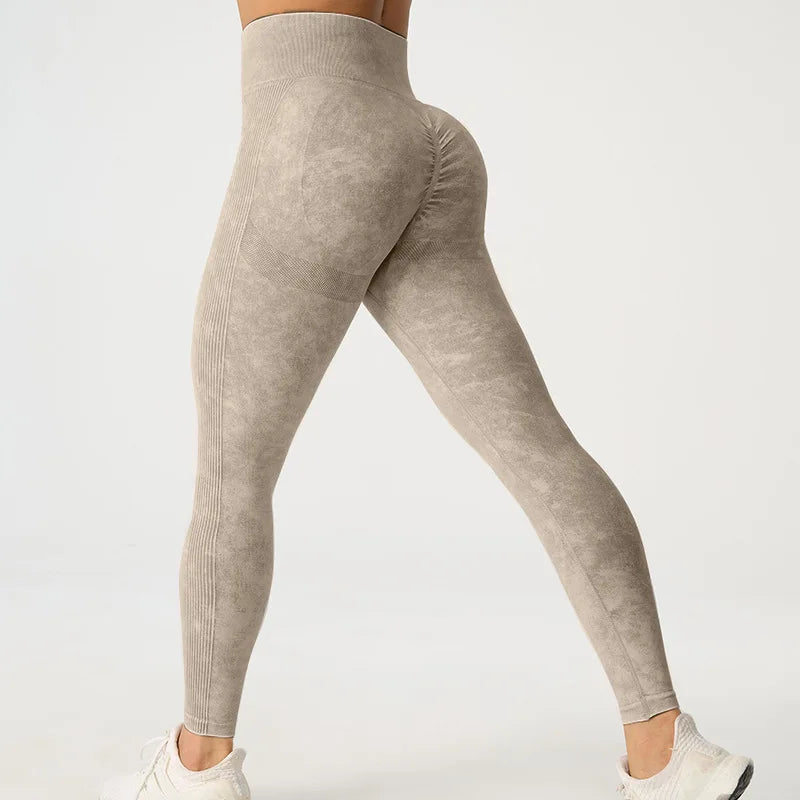 High-Waisted Frosted Yoga Pants