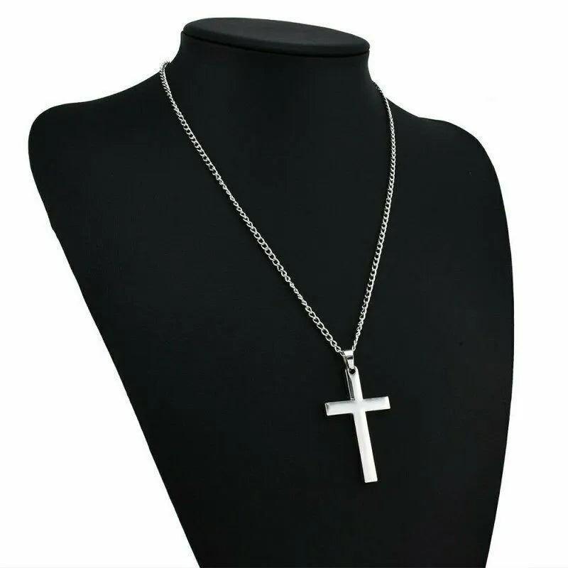 Stainless Steel Cross Pendant Necklace