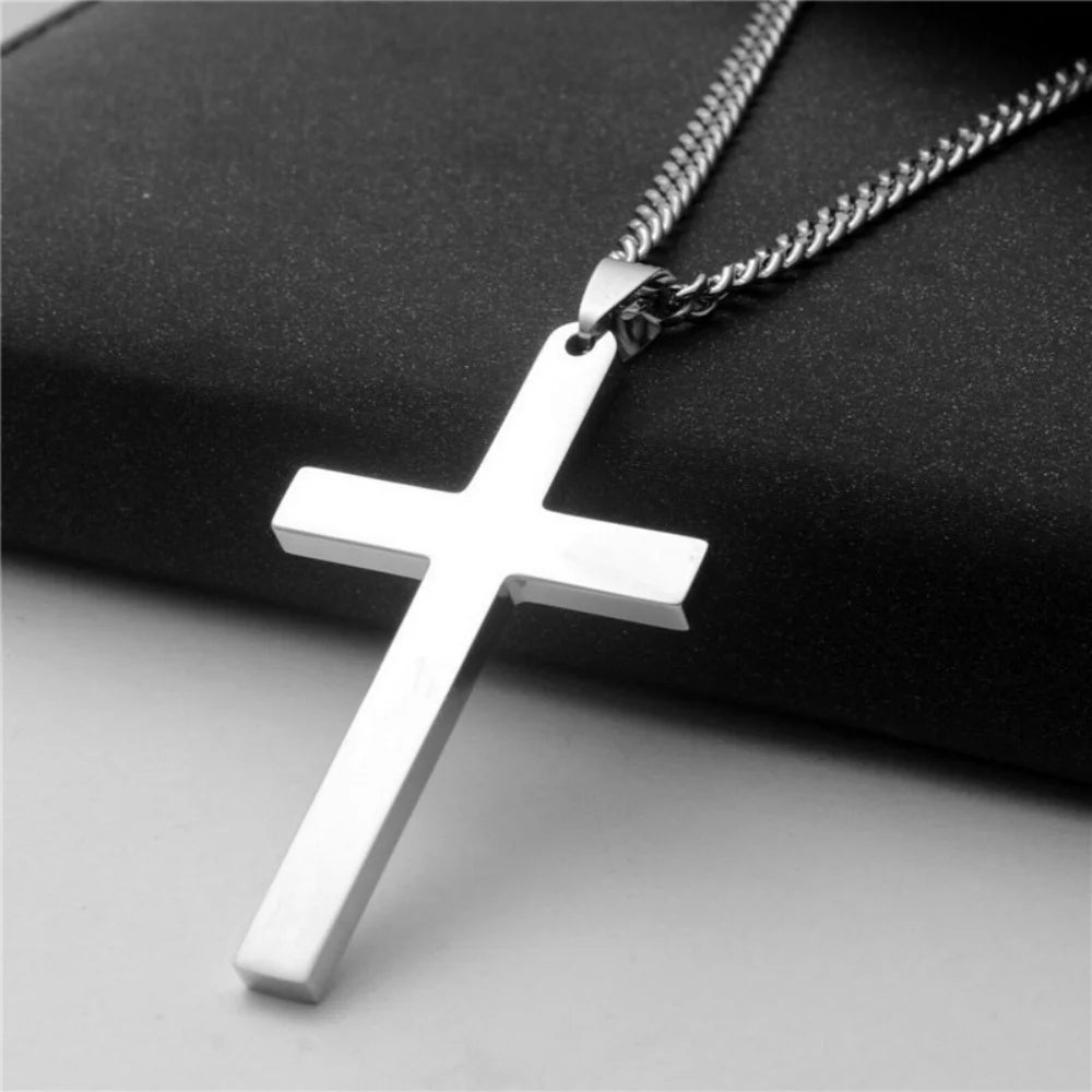 Stainless Steel Cross Pendant Necklace