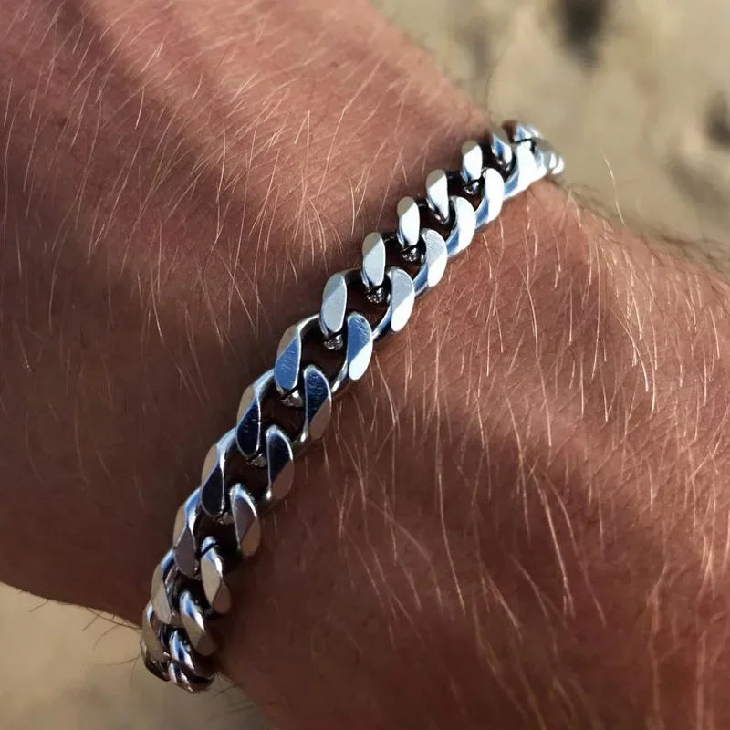 Stainless Steel Cuban Chain Bracelet