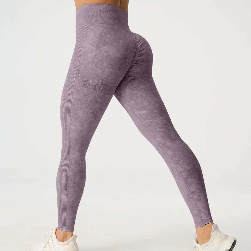 High-Waisted Frosted Yoga Pants