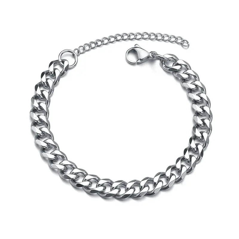 Stainless Steel Cuban Chain Bracelet