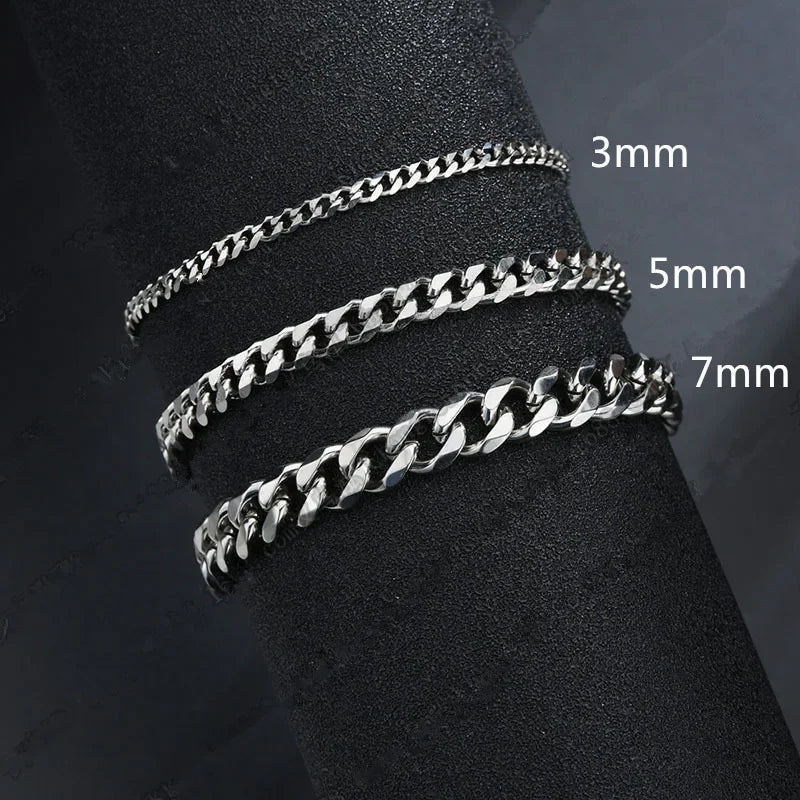 Stainless Steel Cuban Chain Bracelet