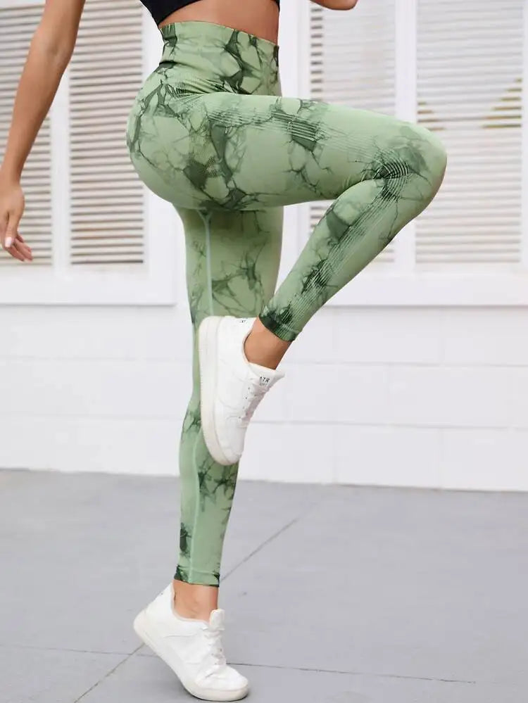 Seamless Tie-Dye Yoga Pants