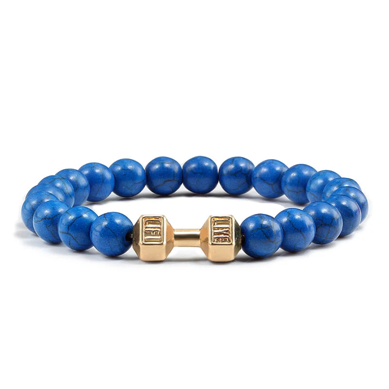 Gym Dumbbells Beads Bracelet