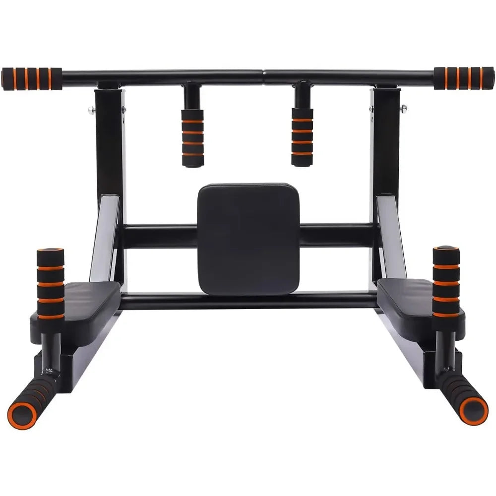 Multi-Grip Wall Mount Pull-Up Bar & Dip Station