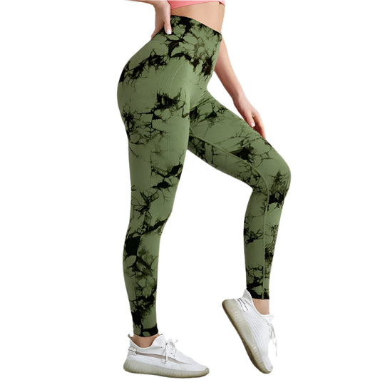 Seamless Tie-Dye Yoga Pants