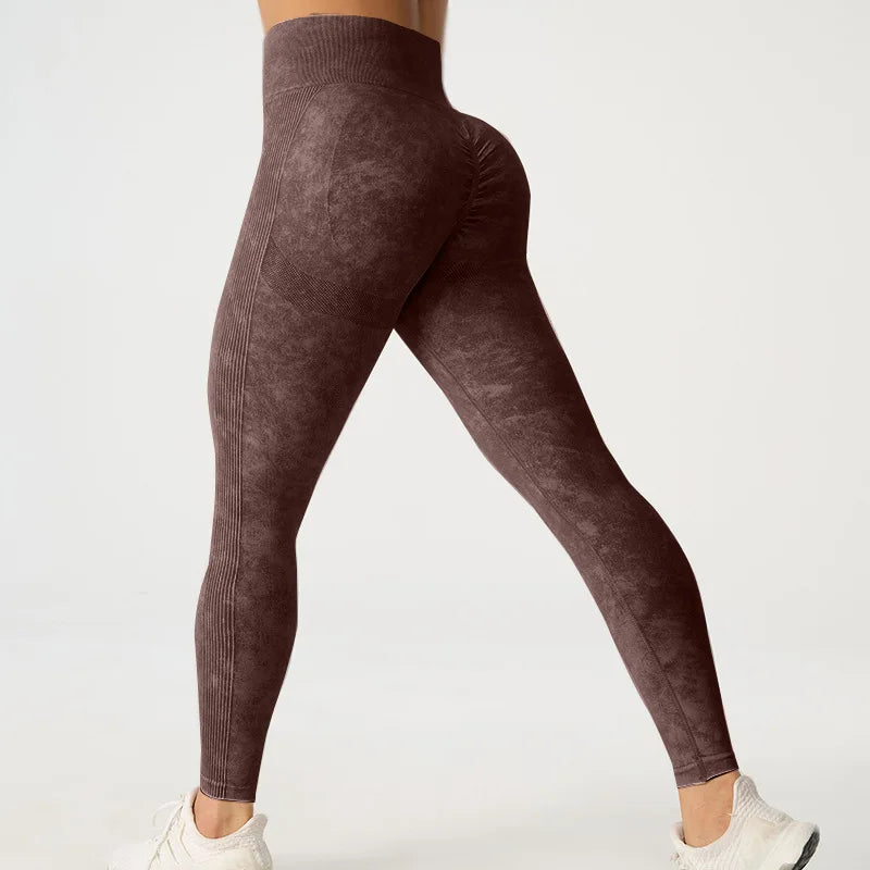 High-Waisted Frosted Yoga Pants